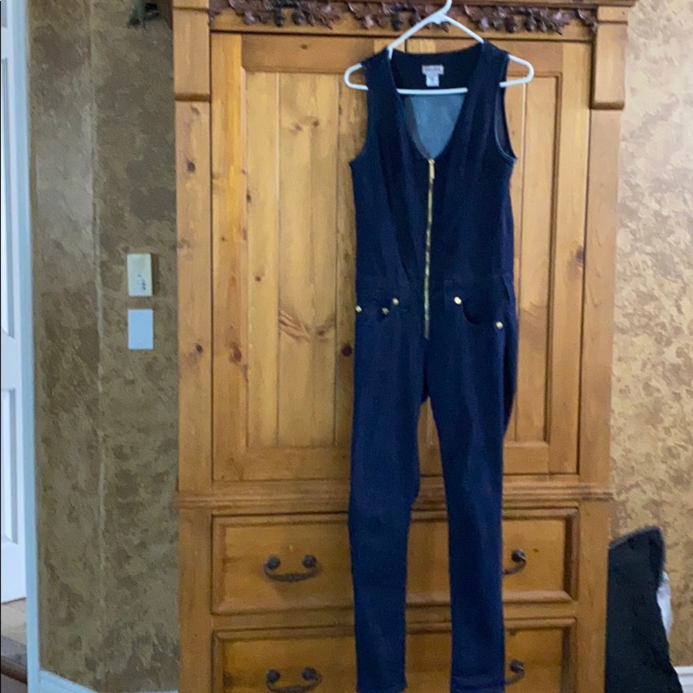 New jean jumpsuit True Religion. Intense blue